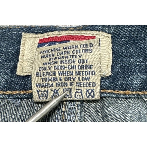 VTG Phat Farm Shorts Mens 38 Blue Denim Baggy Embroidered Hip Hop Y2K Jnco Style - Picture 12 of 12